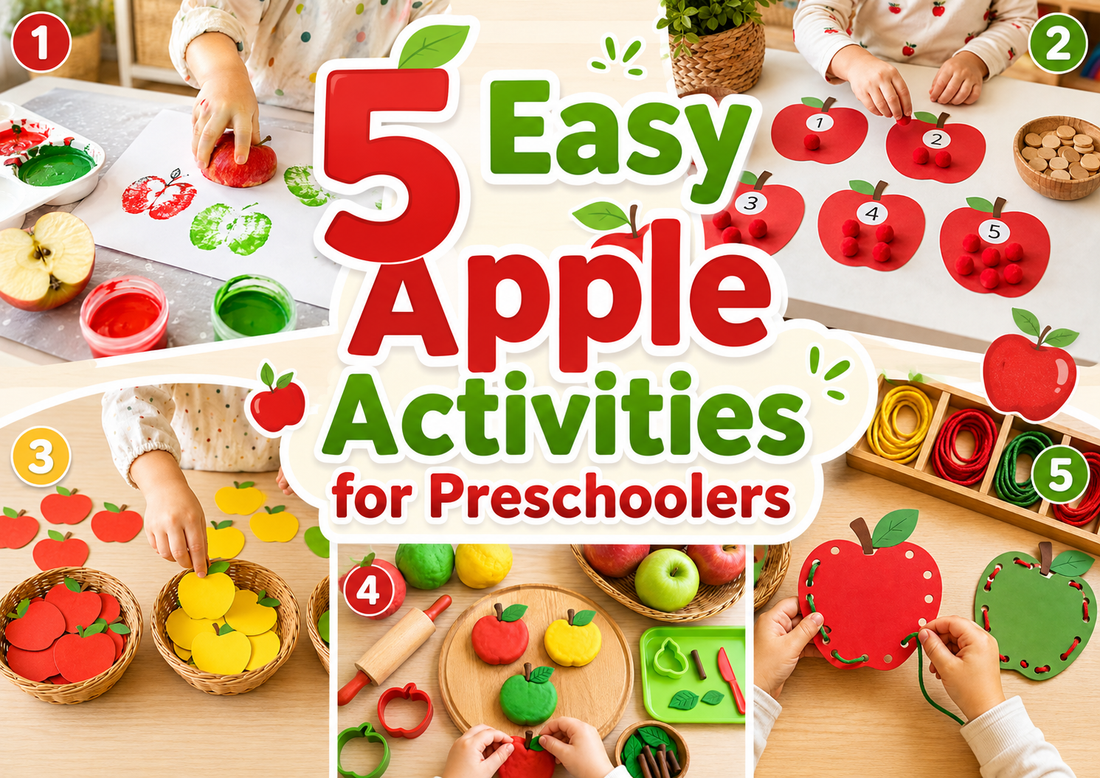 5 Easy Apple Activities for Preschoolers