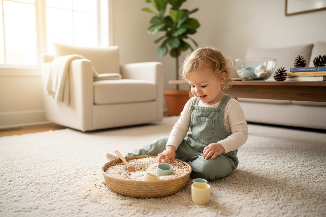 Sensory Play Ideas for Toddlers at Home  (No Mess, No Stress, No Cost)
