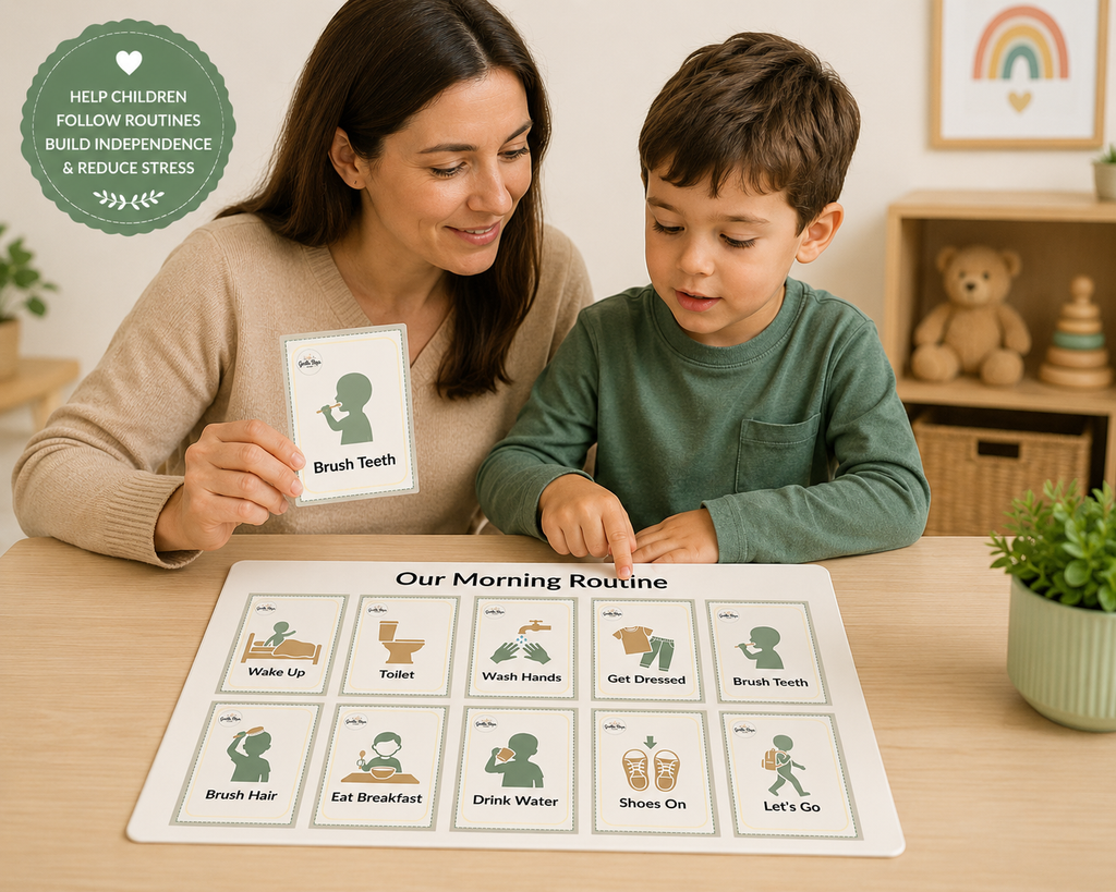 SEN Visual Morning Routine Cards Printable | Autism & ADHD Visual Schedule for Kids