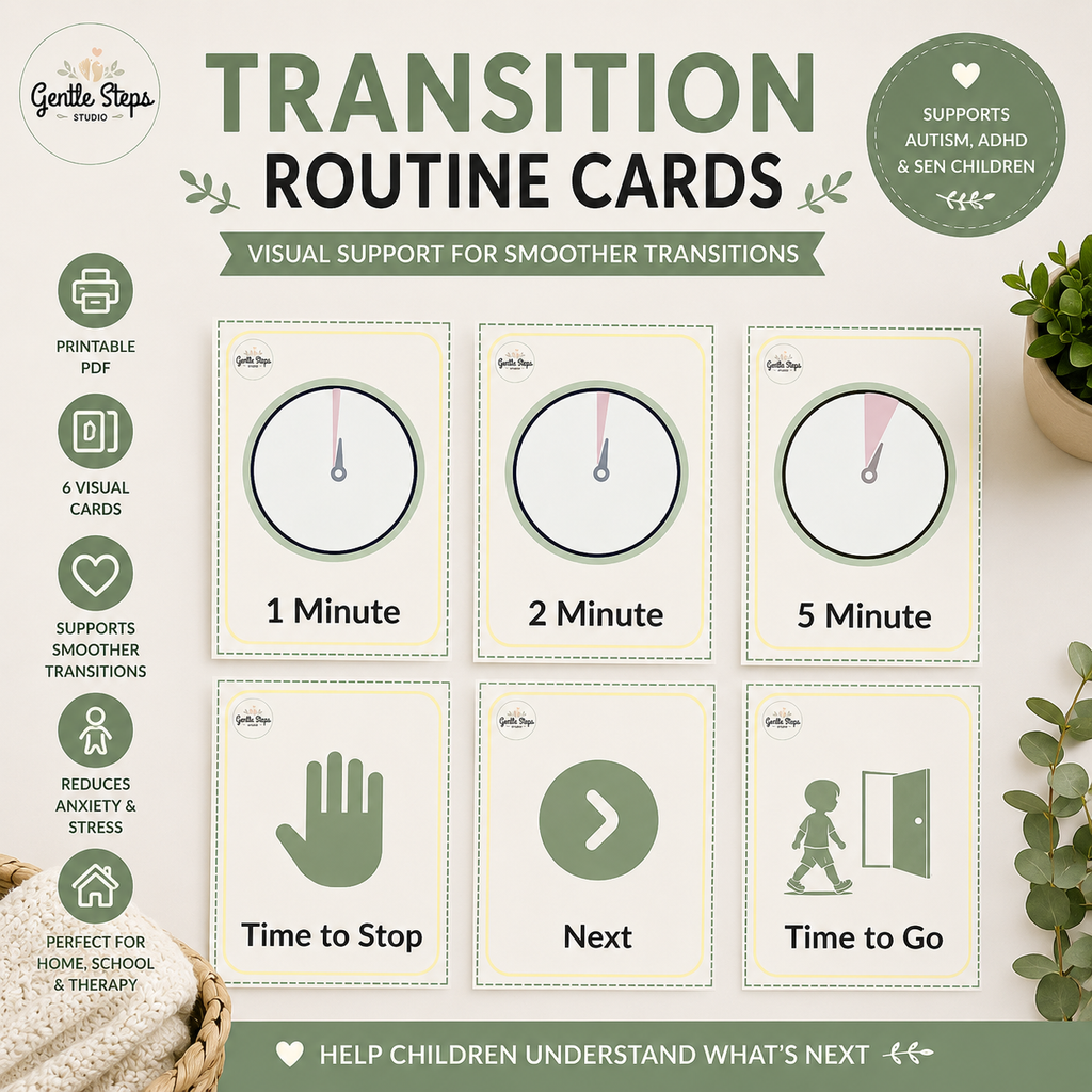 SEN Transition & Countdown Cards Printable | Autism & ADHD Visual Transition Support
