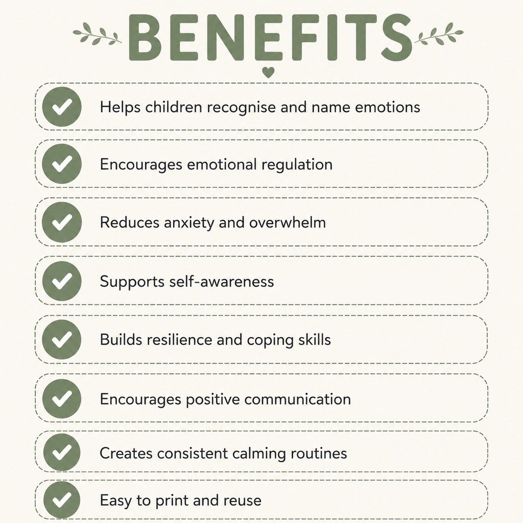 Feelings Chart & Calm Down Toolkit Printable | SEN, Autism & ADHD Emotional Regulation