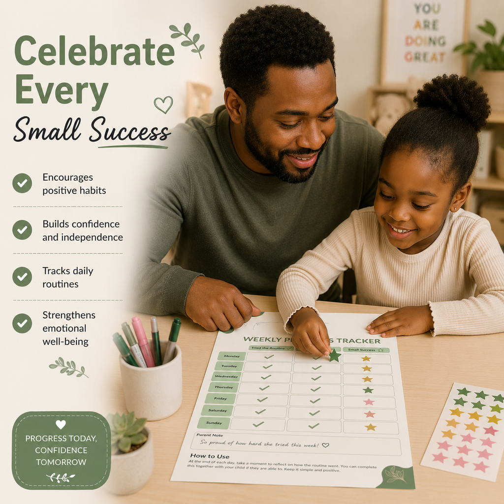 Weekly Progress Tracker Printable | SEN Routine Chart for Autism, ADHD & Nursery