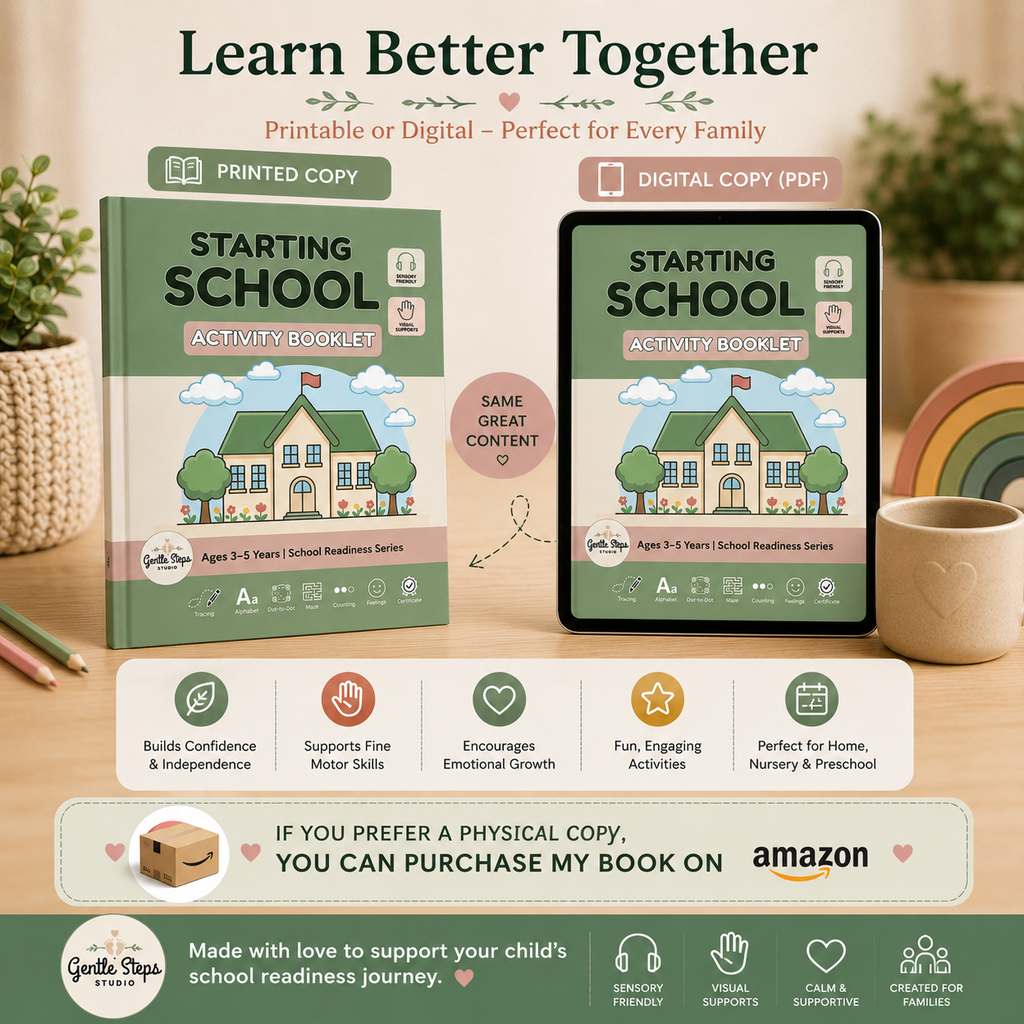 Starting School Activity Booklet for Ages 3–5 | SEN & School Readiness Workbook