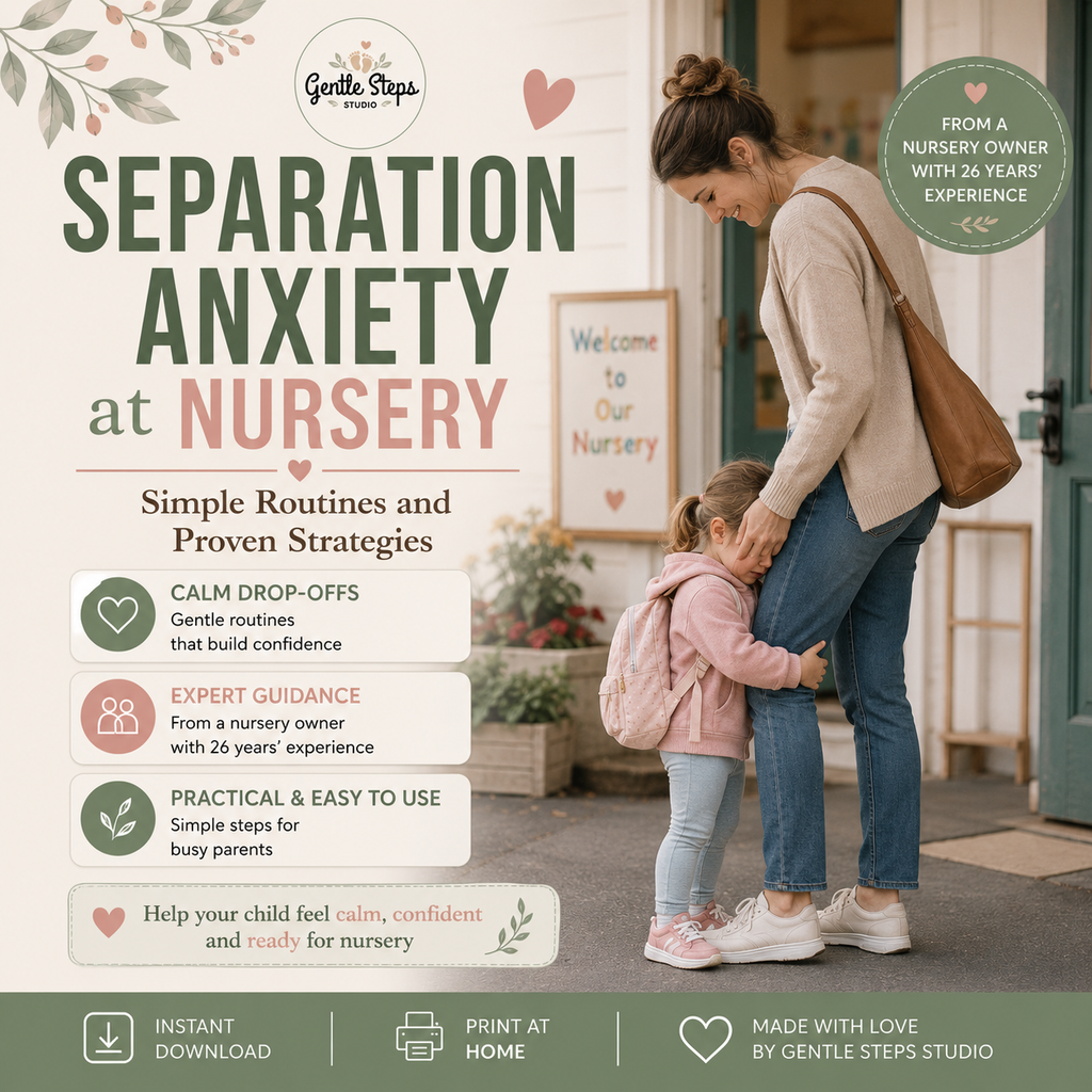 Separation Anxiety at Nursery Ebook | Toddler Nursery Transition Guide | Preschool Readiness Routine Pack