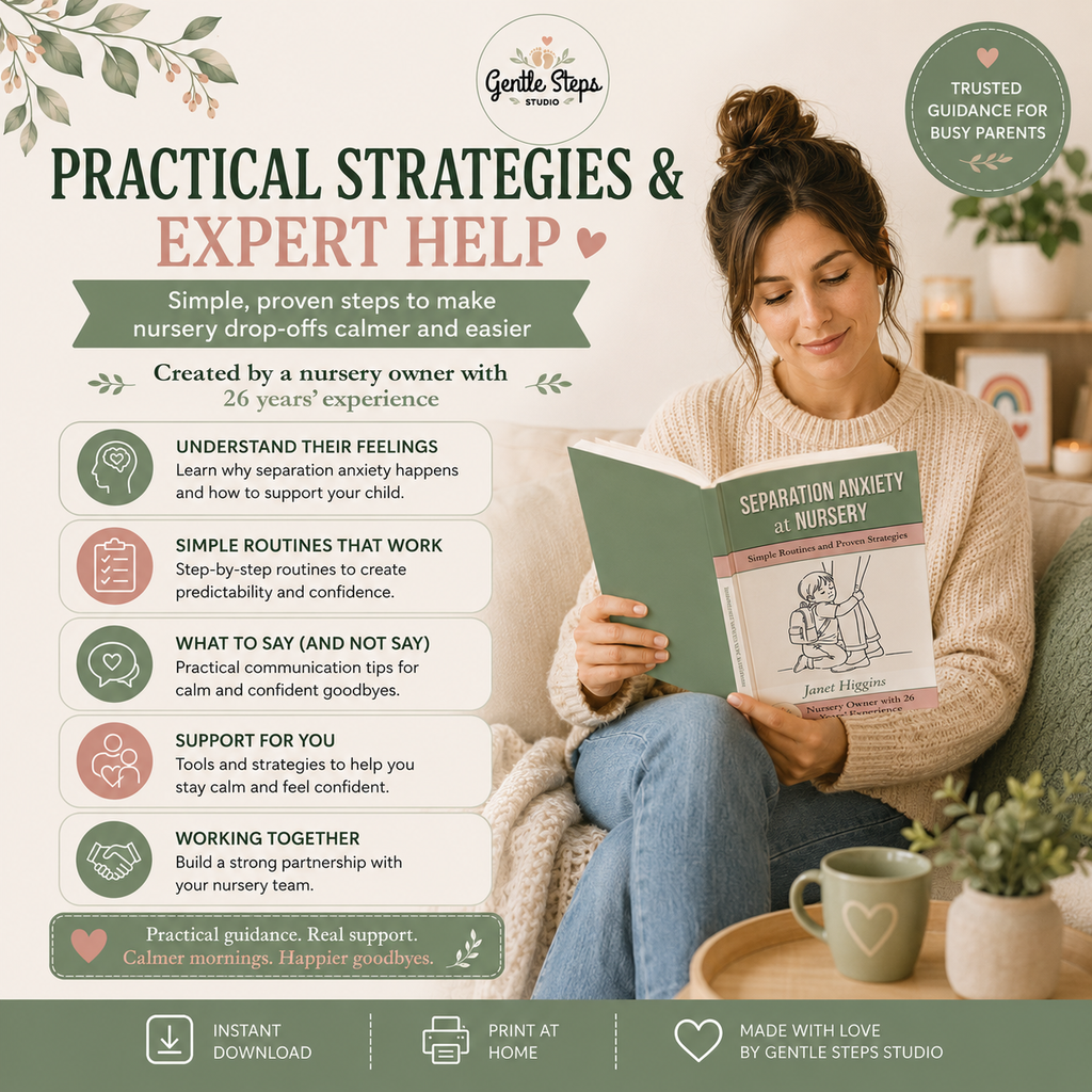 Separation Anxiety at Nursery Ebook | Toddler Nursery Transition Guide | Preschool Readiness Routine Pack