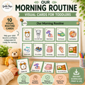 Morning Routine Cards for Toddlers | Nursery & Preschool Visual Schedule Printable