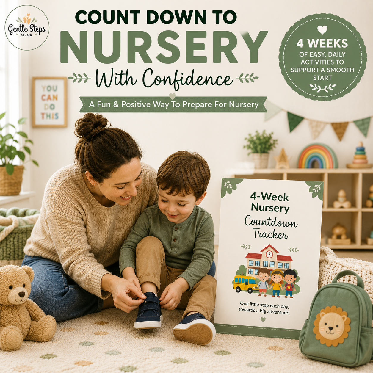 4-Week Nursery Countdown Tracker | Printable Nursery Readiness Plan for Toddlers