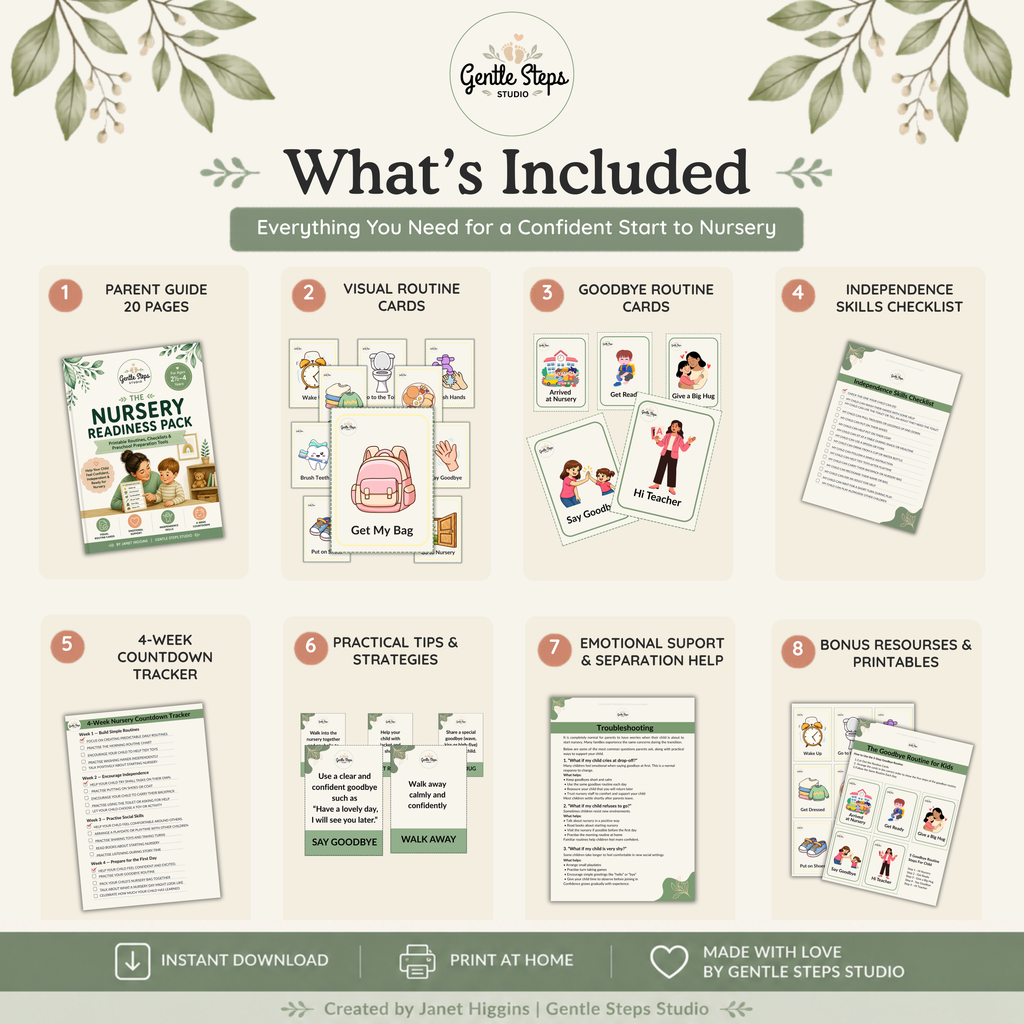 Nursery Readiness Pack for Parents | Preschool Preparation & Visual Routine Charts
