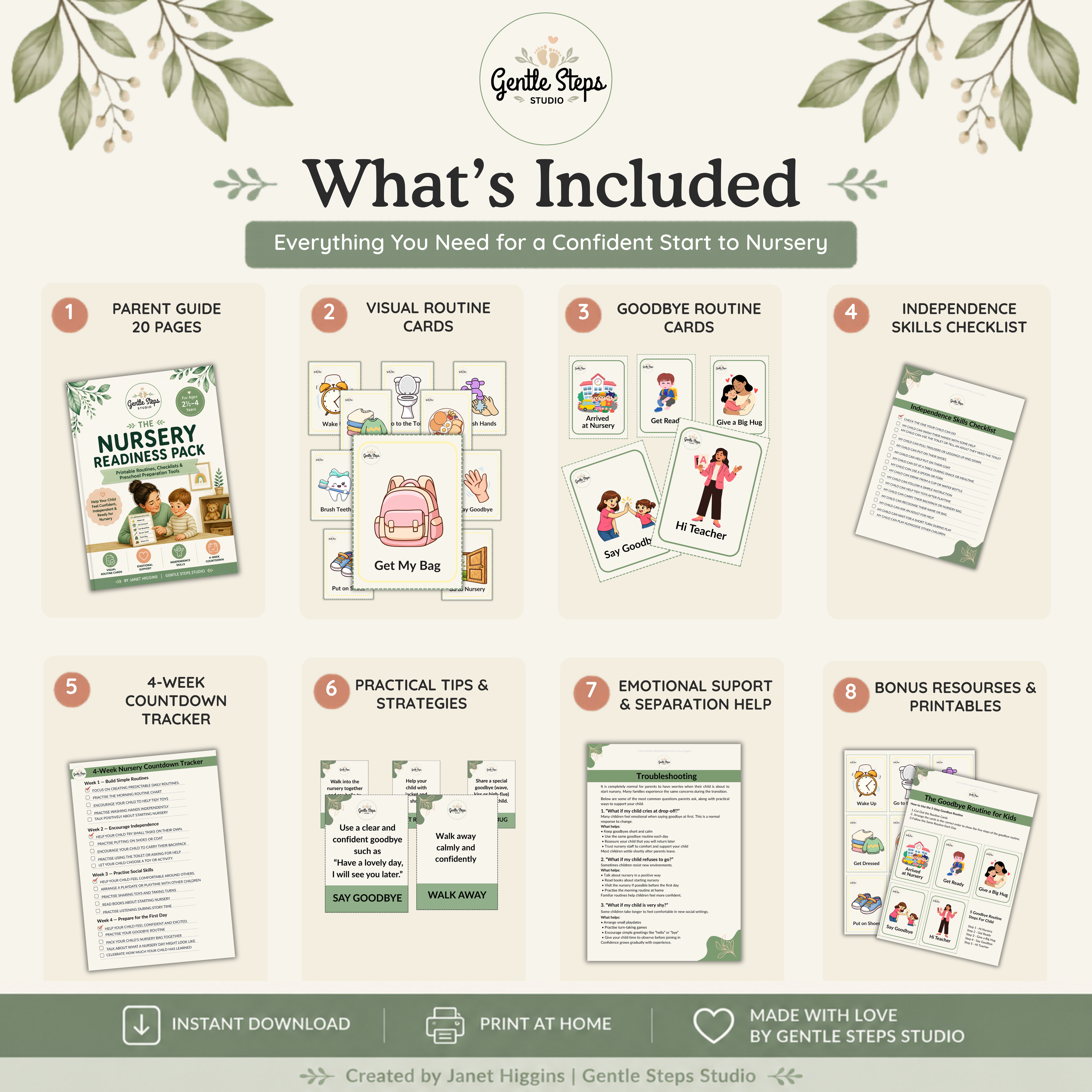 Nursery Readiness Pack for Parents | Preschool Preparation & Visual Routine Charts